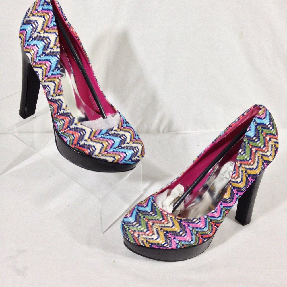 Shoes of Soul-Final Price- Fuschia Platform Heel Shoes Sz 7